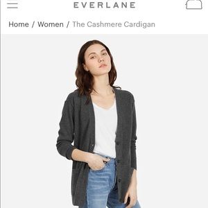 Everlane Cashmere Cardigan in Brown/Grey